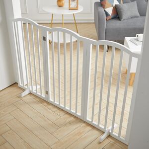 Archie & Oscar 3 Panel Free Standing Pet Gate White 82cm H X 138cm W X 46cm D