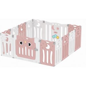 Mack + Milo Planas Baby Gate Pink/White 63cm H x 143cm W x 143cm D