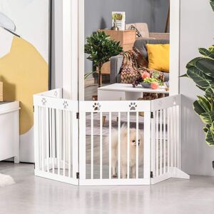 Archie & Oscar Bryson Free Standing Pet Gate White 61cm H X 204cm W X 30cm D
