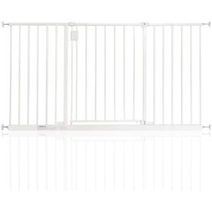 Latitude Run Extra Wide Hallway Dog Gate, Pressure Fit Pet Gate, Puppy Safety Barrier for Hallways and Wide Spaces, Easy Installation White 134-140 cm