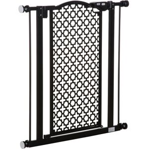 PawHut Pet Safety Gate black 76.2 H x 68.0 W x 2.0 D cm