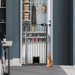Archie & Oscar Geordie Metal Pressure Mounted Pet Gate Slate Grey 68.5 - 75cm