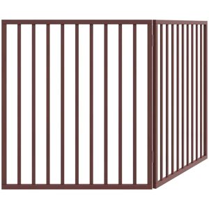 Archie & Oscar Dog Gate Foldable 2 Panels Brown 160 Cm Poplar Wood Brown 90cm H x 160cm W x 2cm D