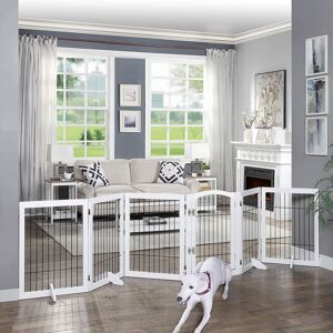 Archie & Oscar Freestanding Metal Folding Pet Gate White 335cm