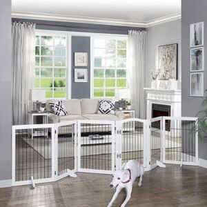 Archie & Oscar Freestanding Folding Pet Gate gray 80.0 H x 335.0 W x 1.8 D cm