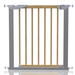 Symple Stuff Beechwood and Metal Safety Baby Gate brown 72.0 H x 77.6 W x 3.0 D cm
