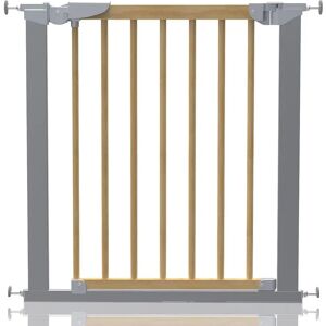 Symple Stuff Beechwood and Metal Safety Baby Gate brown 72.0 H x 77.6 W x 3.0 D cm