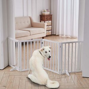 Archie & Oscar Liza 183.5cm Wide Free Standing Pet Gate White 60.5cm H X 183.5cm W X 1.8cm D