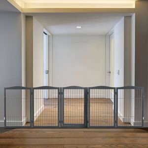 Archie & Oscar Free Standing Pet Gate gray 80.0 H x 280.0 W cm