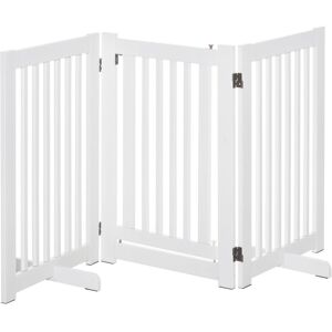 Archie & Oscar Nola Free Standing Pet Gate Light wood 76cm H X 155cm W