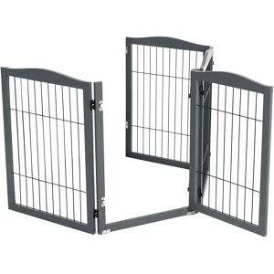 Archie & Oscar Free Standing Pet Gate gray 80.0 H x 224.0 W cm