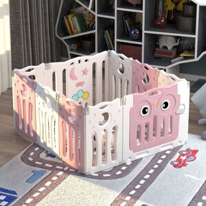 Zoomie Kids Hoglund Baby Gate Pink/White 63cm H X 106cm W X 106cm D