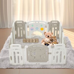 Zoomie Kids Playpen Grey 62cm H X 140cm W X 140cm D
