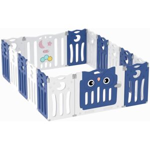 Mack + Milo Planas Baby Gate Blue/White 63cm H x 143cm W x 106cm D