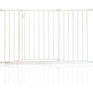 Latitude Run Extra Wide Hallway Dog Gate, Pressure Fit Pet Gate, Puppy Safety Barrier for Hallways and Wide Spaces, Easy Installation White 116-121 cm