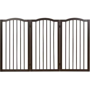 Archie & Oscar Coley Free Standing Pet Gate brown/gray 2.0 H x 153.0 W x 93.0 D cm