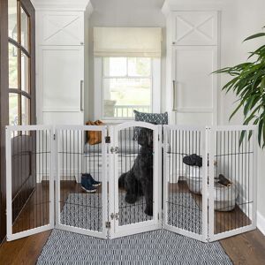 Archie & Oscar Freestanding Metal Folding Pet Gate White 280cm