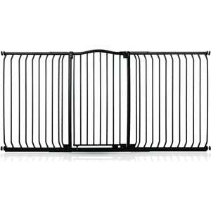 Symple Stuff Aivry Baby Gate gray/black 103.0 H x 197.0 W x 4.0 D cm