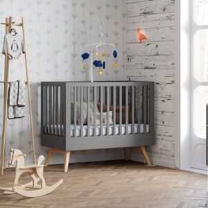 Isabelle & Max Horta Cot Bed Dark Grey 70 x 140 cm