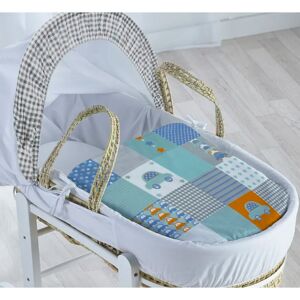 Harriet Bee Humberto Patchwork Cars Moses Basket with Bedding brown 30.0 H x 47.0 W x 86.0 D cm