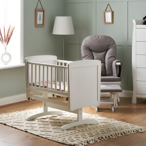 Obaby Gliding Crib - White White 81cm H X 53cm W X 93cm L