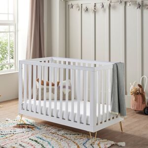 BabyMore Kimi Cot Bed White L 126 x D 64 x H 87 cm