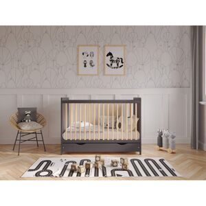Harriet Bee Ignatius Cot Bed Anthracite/Pine Standard