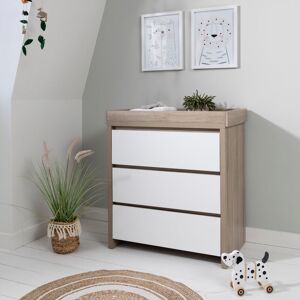 Tutti Bambini Modena Changing Unit White/Oak 92cm H X 80cm W X 50cm D