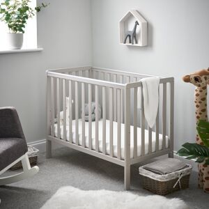 Obaby Bantam Space Saver Cot with Fibre Mattress Warm Grey Mini