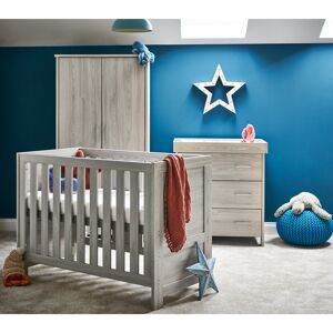 Obaby Nika Mini 3 Piece Nursery Furniture Set Grey 60 x 120 cm
