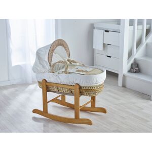 Harriet Bee Rocha Moses Basket with Bedding and Stand Brown;White 29cm H X 47cm W X 89cm L