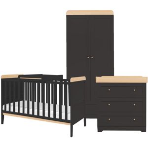 Tutti Bambini Rio 3-Piece Nursery Furniture Room Set Slate Grey 70 x 140 cm