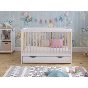 Harriet Bee Aedel Cot Bed White/Pine Standard