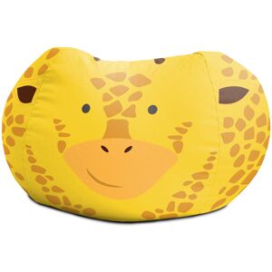 Harriet Bee rucomfy Beanbags Kids Animal Printed Bean Bag Chair. Pre Filled Safe Toddler Bedroom Seat Comfy Children Playroom Furniture Decor. Machine Washable Yellow/Brown Medium