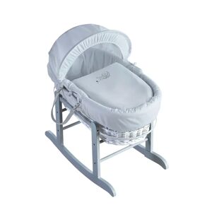 Harriet Bee Robbins Sleepy Little Owl Moses Basket with Bedding and Stand gray 30.0 H x 47.0 W x 72.0 D cm