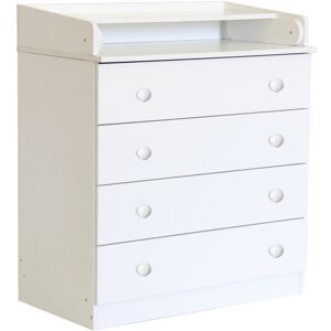 HoneyBee Nursery Aarav 4 Drawer Changing Unit White 233.68cm H X 203.2cm W X 121.92cm D