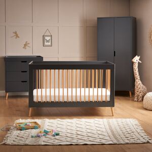 Obaby Maya Mini 3 Piece Nursery Furniture Set Slate With Natural