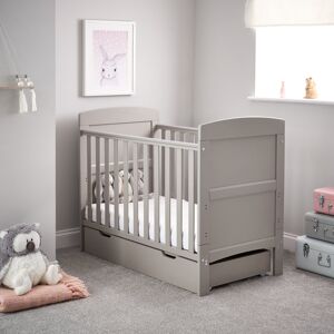 Obaby Grace Cot Bed with Mattress Warm Grey Mini