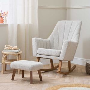 Tutti Bambini Jonah Luxe Rocking Chair & Foot Stool - Boucle Beige 632.26cm H X 490.32cm W X 236.22cm D