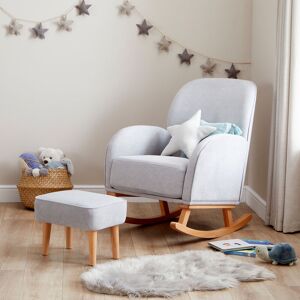 BabyMore Freya Nursing Chair with Stool Grey 95cm H X 67cm W X 88cm D