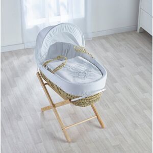 Kinder Valley Palm Moses Basket with Stand Brown;White 30cm H X 47cm W X 72cm L