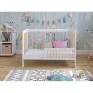 Harriet Bee Adwolf Cot Bed with Mattress White/Pine Standard