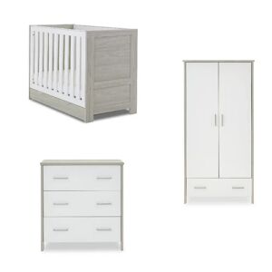 Obaby Nika Mini Cot 3 Piece Nursery Furniture Set gray 92.0 H x 77.0 W x 144.5 D cm