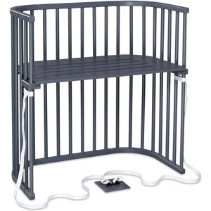 babybay Boxspring co-sleeper Grey/Brown/Blue 96.5cm H X 96cm W X 54cm L