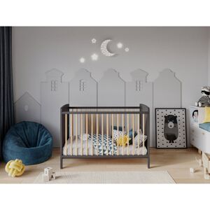 Harriet Bee Arpad Cot Bed Anthracite/Pine Standard
