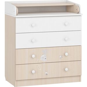 Isabelle & Max Changing dresser 800 Kids, Amis, white-grey Amis White/Pastel Oak 92cm H X 80cm W X 77cm D