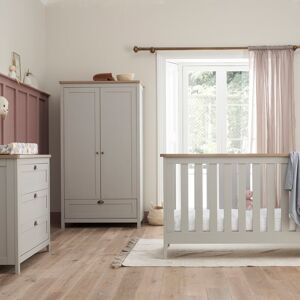 Tutti Bambini Verona 3-Piece Nursery Furniture Room Set Dove Gray/Oak 70 x 140 cm