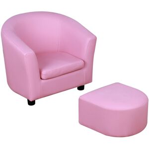 Harriet Bee Charents Children's Chair and Ottoman Pink 135.48cm H X 180.64cm W X 193.55cm D