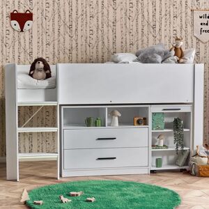 Harriet Bee Sierra Sky Kids Single (3') Loft Bed white 112.3 H x 106.1 W x 199.5 D cm