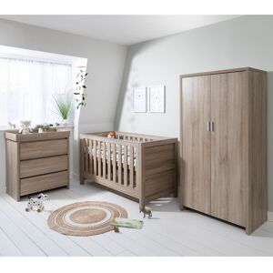 Tutti Bambini Modena Cot Bed 3-Piece Nursery Furniture Set gray/brown